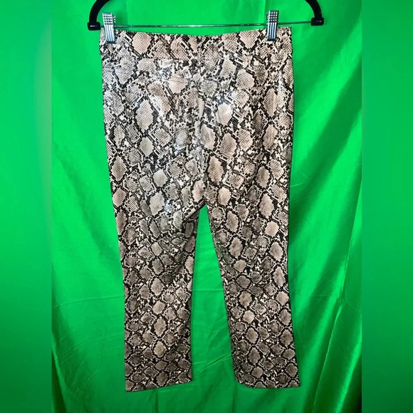 Zara Faux Leather Animal Print Pants size 2 - Picture 3 of 5
